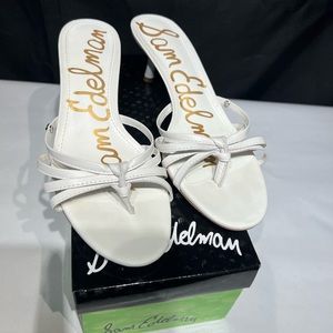 Sam Edelman White Kitten Heel Sandal size 6.5